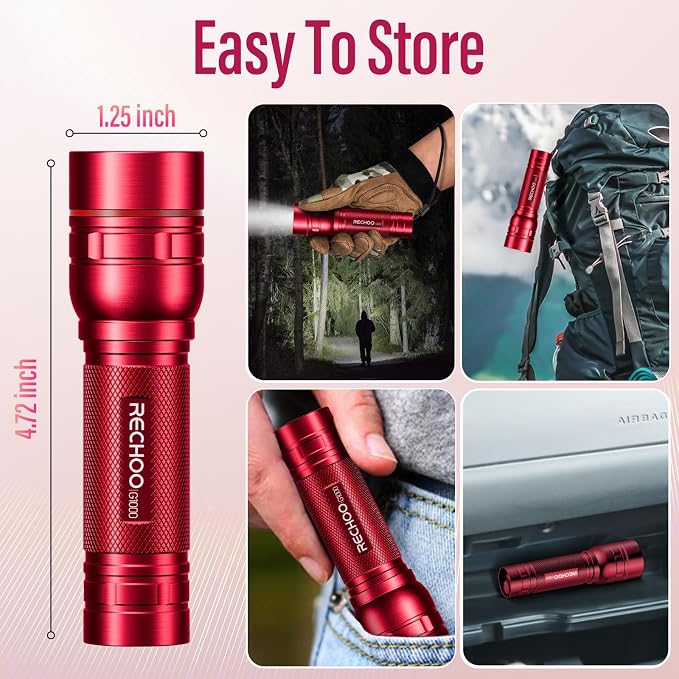 Rechargeable Flashlights High Lumens, G1000 Super Bright Flash Light 2 Pack - Image 4