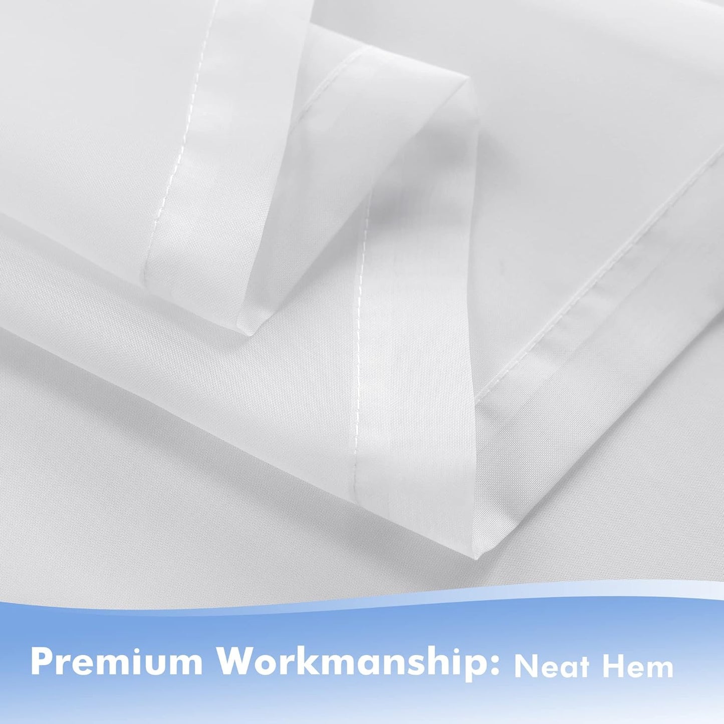 HolidayIdeas White Outdoor Sheer Curtains for Patio Waterproof, 6 Panels - 54 x 95 Inch - Light Filtering Voile Outside Curtains Grommet Drapes for Front Porch, Gazebo, Pergola, Backyard