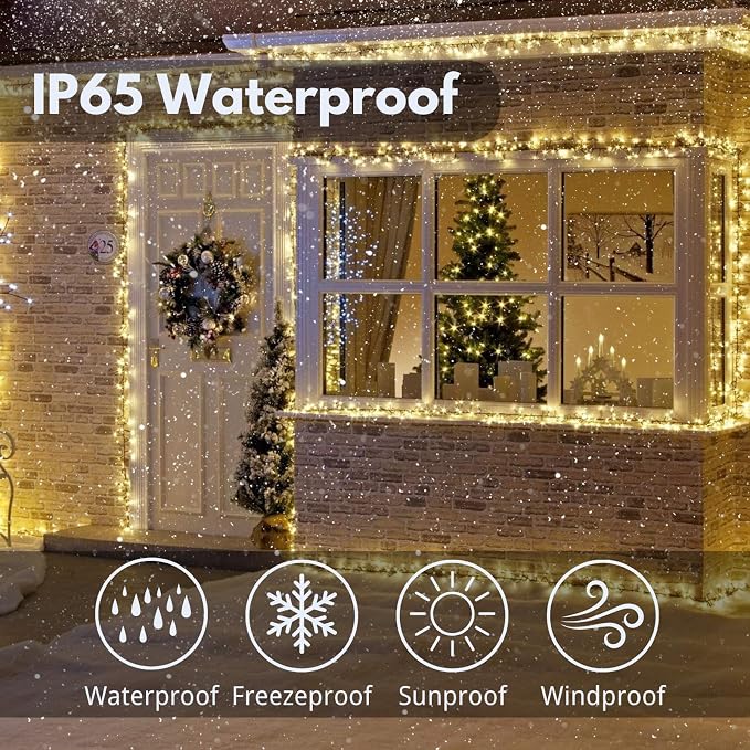 Upgrade 2Pack 200LED Solar String Lights - Image 2
