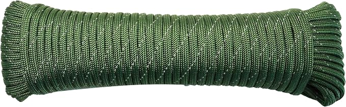 Paracord Rope, Reflective III Parachute Cord 7 Strand Core 550lb, 100ft Army by LUOPUTUO