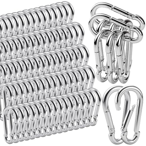 120Pack M6 Spring Snap Hooks Carabiner, 1/4" Heavy Duty Carabiner Clips Chain by REDOVANT