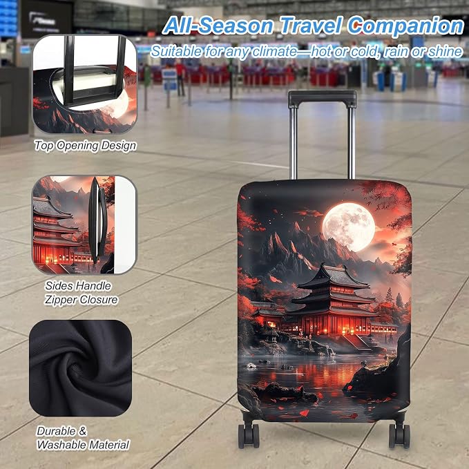 Luggage Cover Protector for 19-20 Inch Suitcases, TSA Approved Elastic Travel - Image 3