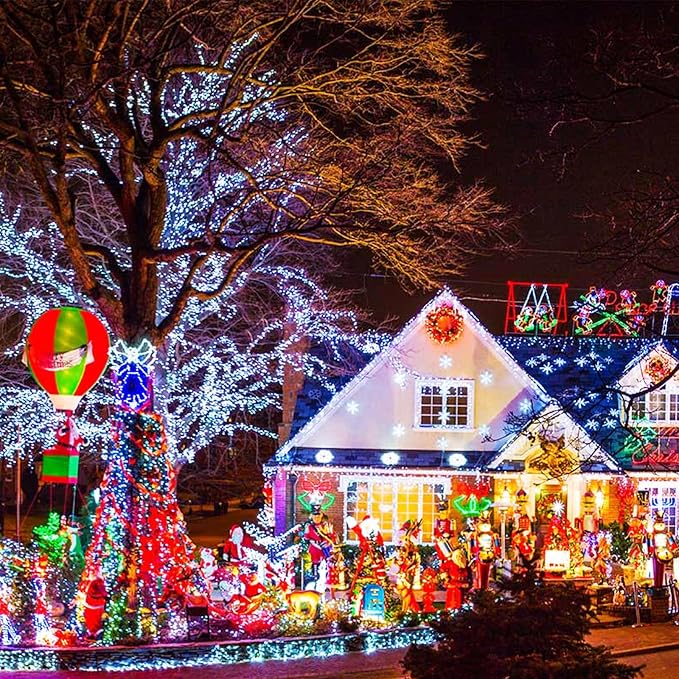 JMEXSUSS 300 LED White Christmas Lights, Outdoor Indoor, 8 Modes, Waterproof - Image 8