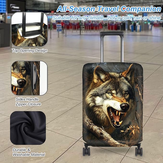 Luggage Cover Protector for 26-28 Inch Suitcases, TSA Approved Elastic Travel - Image 3
