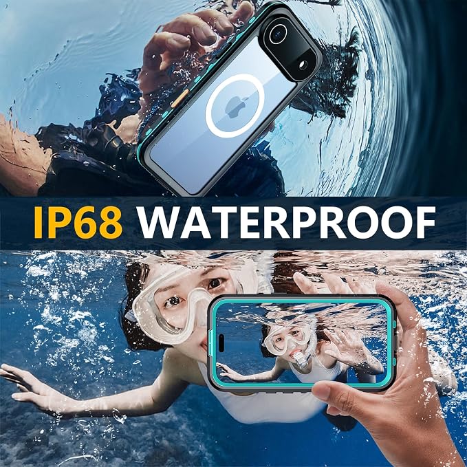 Red2Fire for iPhone Air Case Waterproof, Phone Case 6.5" Blue/Clear - Image 2