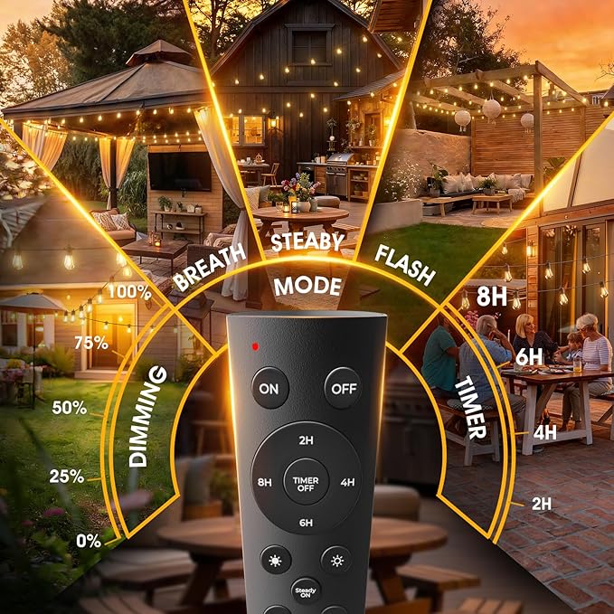 addlon 48FT LED Outdoor String Lights - Image 3