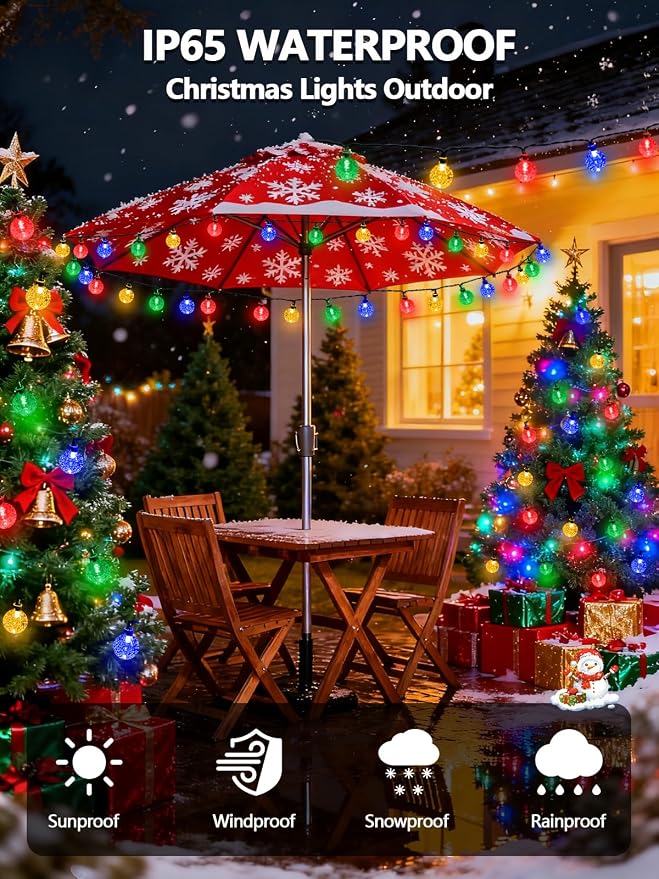 Multicolor Solar String Lights Outdoor, Patio decorations - Image 5