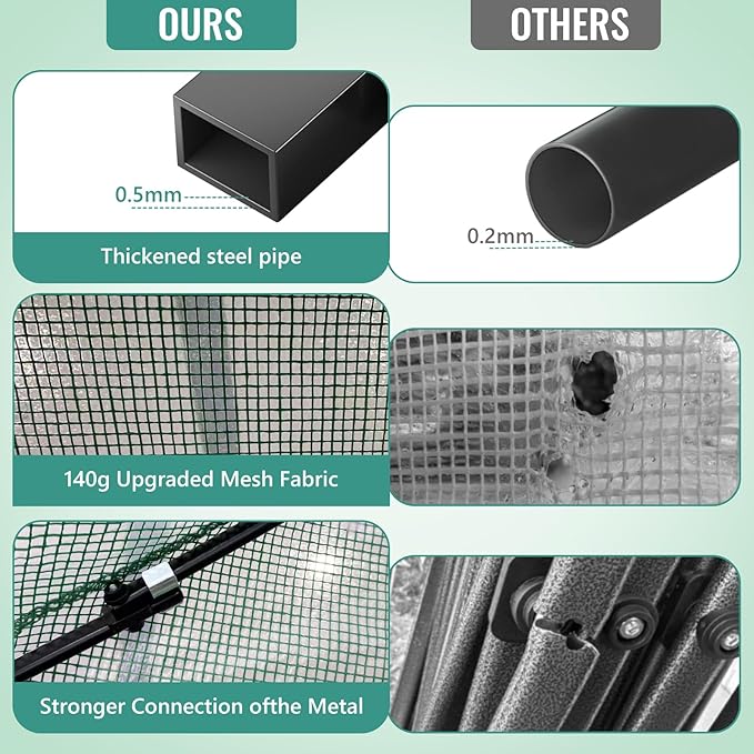 Pop Up Greenhouse 8x12FT, Pop Up Green House for Outdoors, Portable Greenhouses, Walk-in Greenhouses, Popup Greenhouse Kit, Easy Set Up