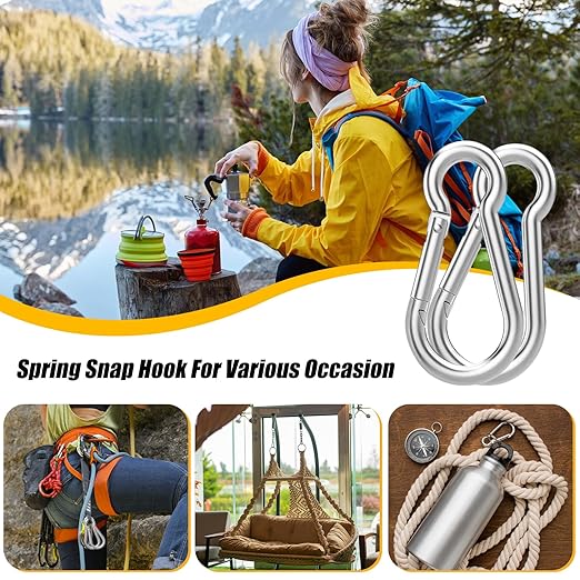 100PCS 3" Heavy Duty Spring Snap Hook, M8 5/16" Galvanized Steel Snap Hook - Image 7