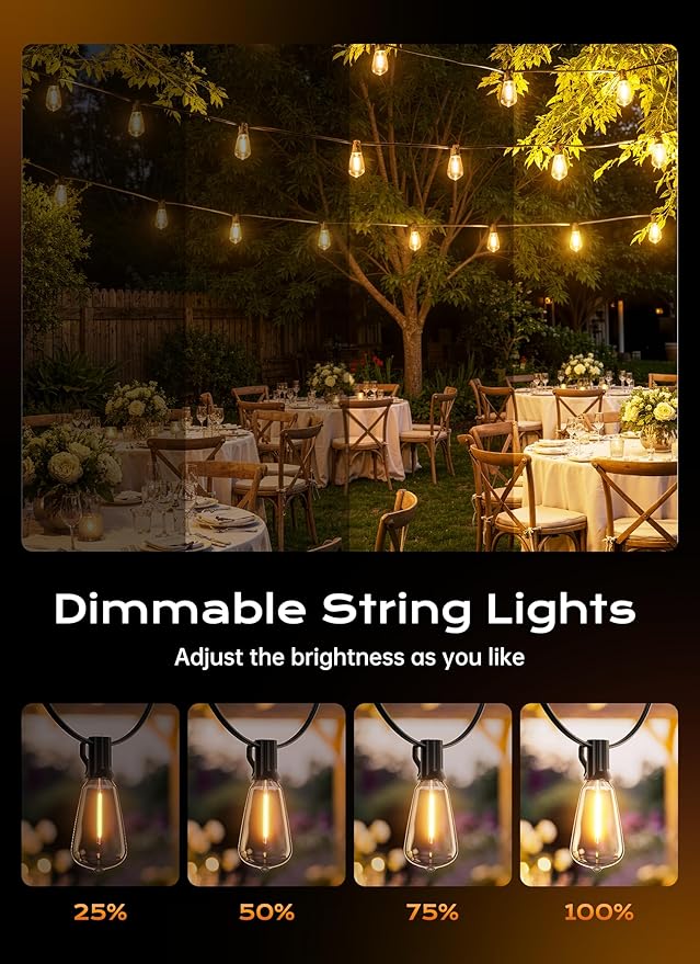 Minetom 200FT Outdoor String Lights - Image 2
