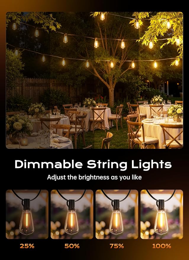 Minetom 152FT Outdoor String Lights - Image 2