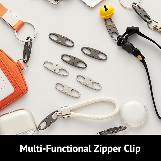 zelin Zipper Clips Anti Theft, Double Opening S Carabiner Theft Deterrent - Image 6