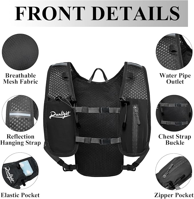 Runlight Running Vest for Women Men Lightweight Hydration Backpack Pack - Image 4