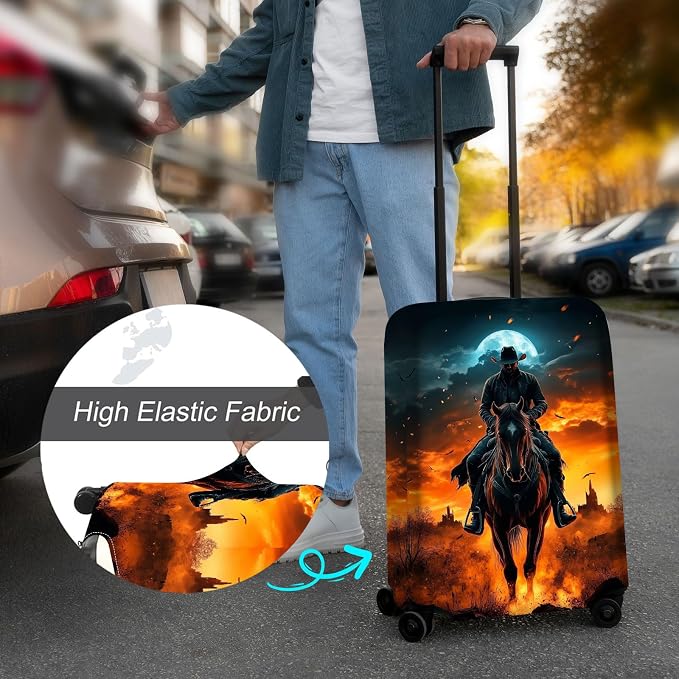 Luggage Cover Protector for 22-24 Inch Suitcases, TSA Approved Elastic Travel - Image 4