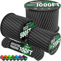 Reflective Paracord Rope 750 lb - 500ft 5/32" Parachute Cord 4MM 12-Strand para by Triberion