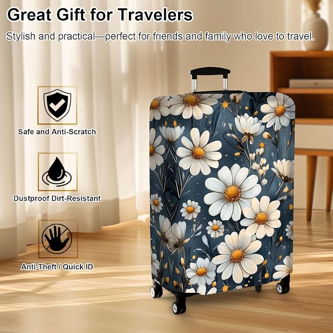 Luggage Cover Protector for 22-24 Inch Suitcases, TSA Approved Elastic Travel - Image 7