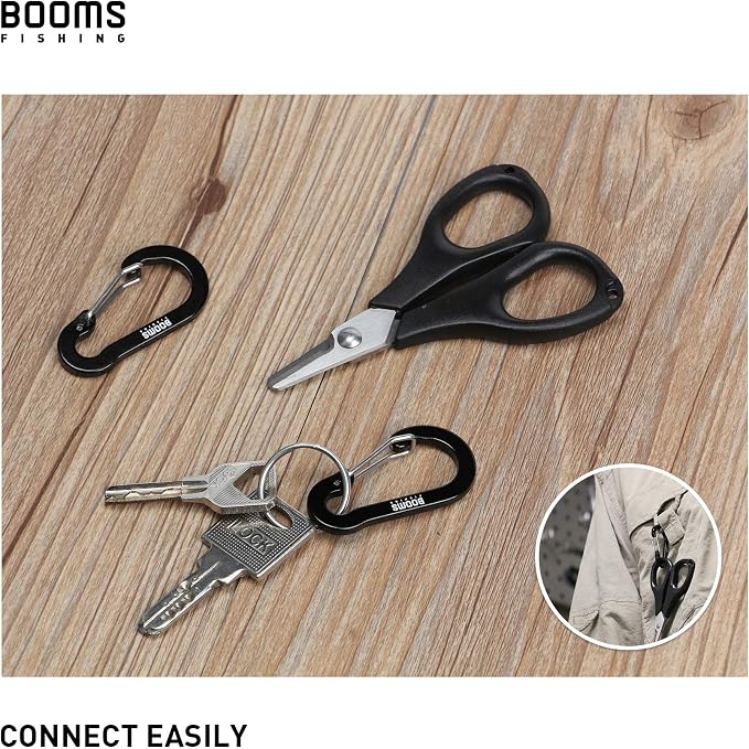 Booms Fishing CC1 Multi-Use Carabiner Clip, 6 Pack Small Caribeener Clips - Image 3