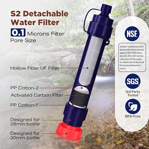 Membrane Solutions Gravity Water Filter 1 Gallon, NSF/ANSI 42&372&401 Certified - Image 4