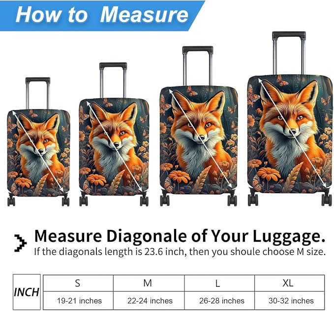 Luggage Cover Protector for 19-20 Inch Suitcases, TSA Approved Elastic Travel - Image 2