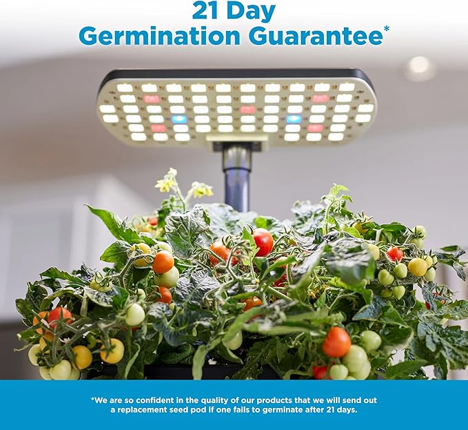 AeroGarden Harvest 2.0, Indoor Garden Hydroponic System with LED Grow Light, Holds up to 6 AeroGarden Pods, Black