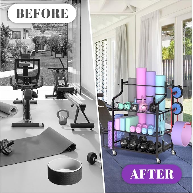 Mythinglogic Yoga Mat Storage Racks, Home Gym Storage Rack - Image 6