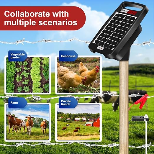 5 Miles Solar Powered Electric Fence Charger – 0.11J Output, 24/7 Day/Night - Image 5