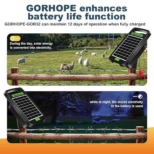 20 Miles Solar Electric Fence Charger, Output 0.32J Electric Fenc e Charger - Image 3