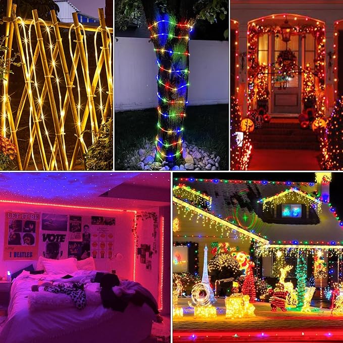 Nazuwke 164Ft Rope Lights Outdoor, 500 LEDs 18 Colors Changing String Lights - Image 5