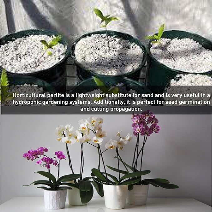 Supreme Horticulture Coarse Grade Perlite 4 Cubc Foot 113 Liters 120 Quarts - Indoor & Outdoor Use Coarse Grade