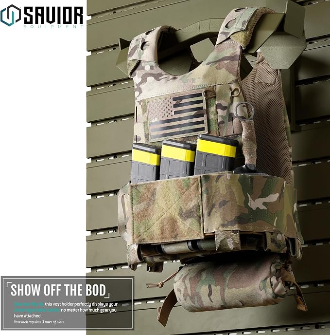 Savior Equipment Wall Rack System Tactical Vest Attachment Gear Wall Mount - Image 2