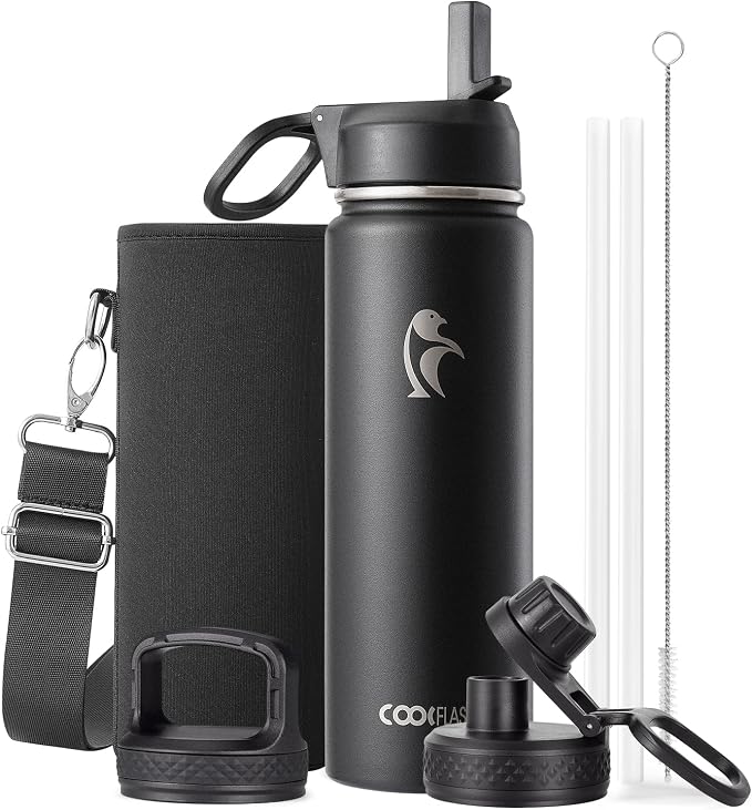 Coolflask Water Bottle 24 oz Insulated by Coolflask