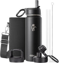 Coolflask Water Bottle 24 oz Insulated by Coolflask