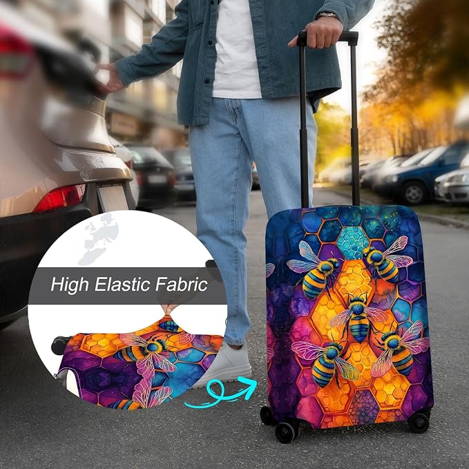 Luggage Cover Protector for 19-20 Inch Suitcases, TSA Approved Elastic Travel - Image 4