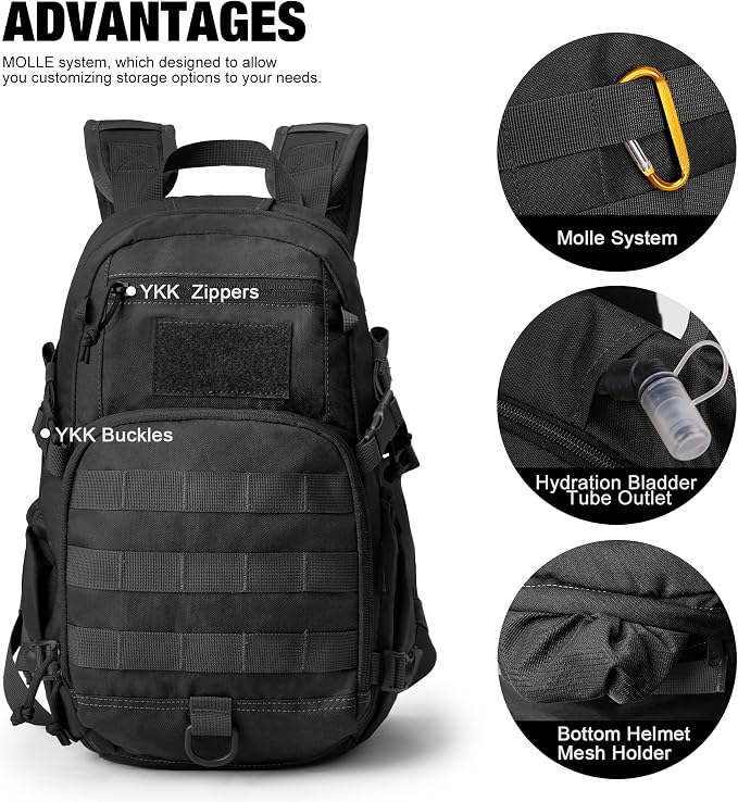 Mardingtop Small Tactical Backpack, Molle Hiking Backpack - Image 3