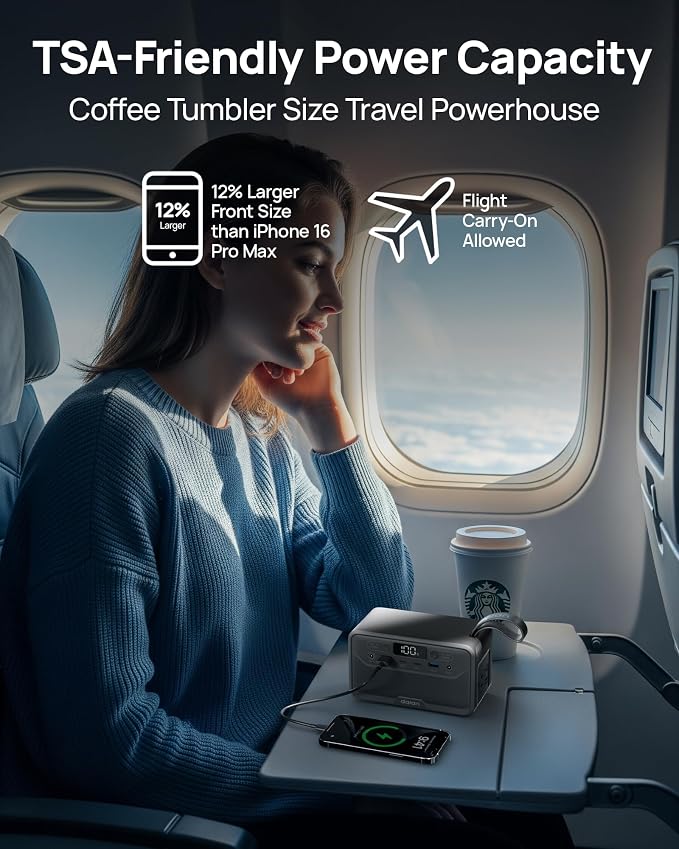 Portable Power Station 89.6Wh LiFePO4 Battery, Solar Power Bank - Image 9