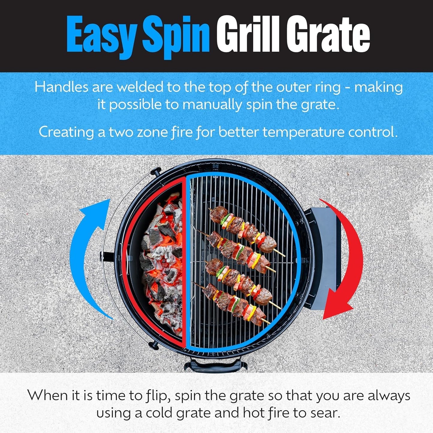 SnS Grills Slow ‘N Sear® 5-Piece Cooking System - Patented Charcoal Basket with Removeable Water Reservoir, EasySpin Grate, Drip Pan for Low ‘N Slow Smoking & Charcoal Grilling on Big Green Egg LG