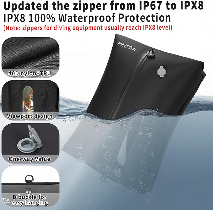 Reusable Vacuum Bags for Travel, Professional Waterproof IPX8 Zipper Vacuum - Image 3