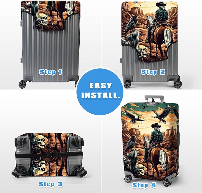 Luggage Cover Protector for 22-24 Inch Suitcases, TSA Approved Elastic Travel - Image 6