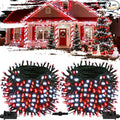 OZS Connectable Red and White Christmas String Lights, Plug in Tree Lights by OZS