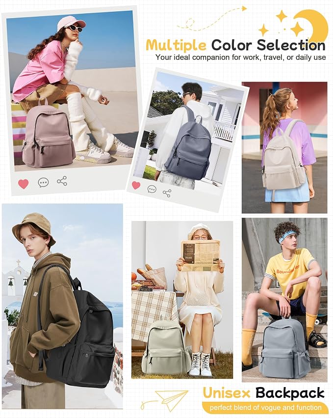 BJLFS Green School Backpack for Girls Water Resistant High School Book Bag - Image 2