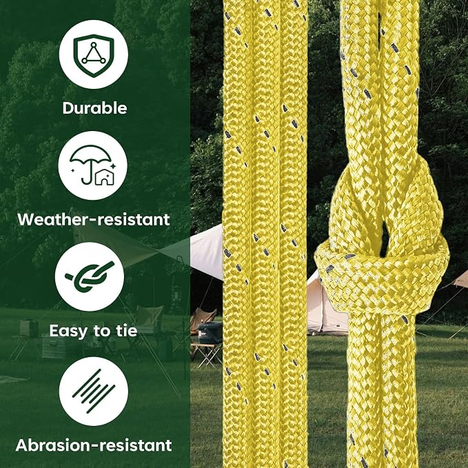 SDHUATUO Paracord Rope 500FT, 550lb Type III Nylon Parachute Cord 7-Strand Core - Image 2