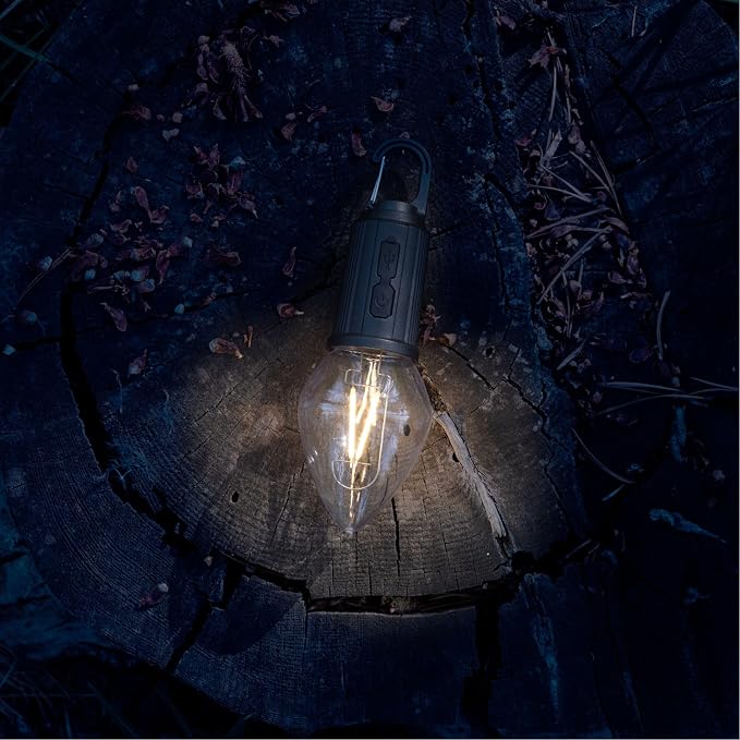 2-Pack Rechargeable Camp Light, Warm White LED Teardrop Bulb, Battery Powered - Image 3