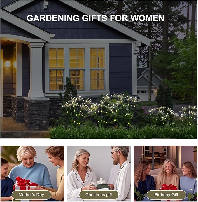 Solar Garden Lights Outdoor: Waterproof 2-Pack DIY Decorative Firework Lights - Image 5