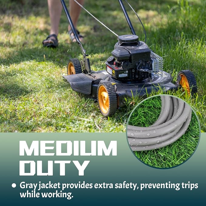 Indoor Outdoor Extension Cord 30 FT, 16/3 SJTW Weatherproof Grey Electrical - Image 6