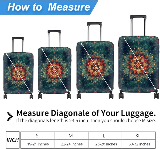 Luggage Cover Protector for 22-24 Inch Suitcases, TSA Approved Elastic Travel - Image 2