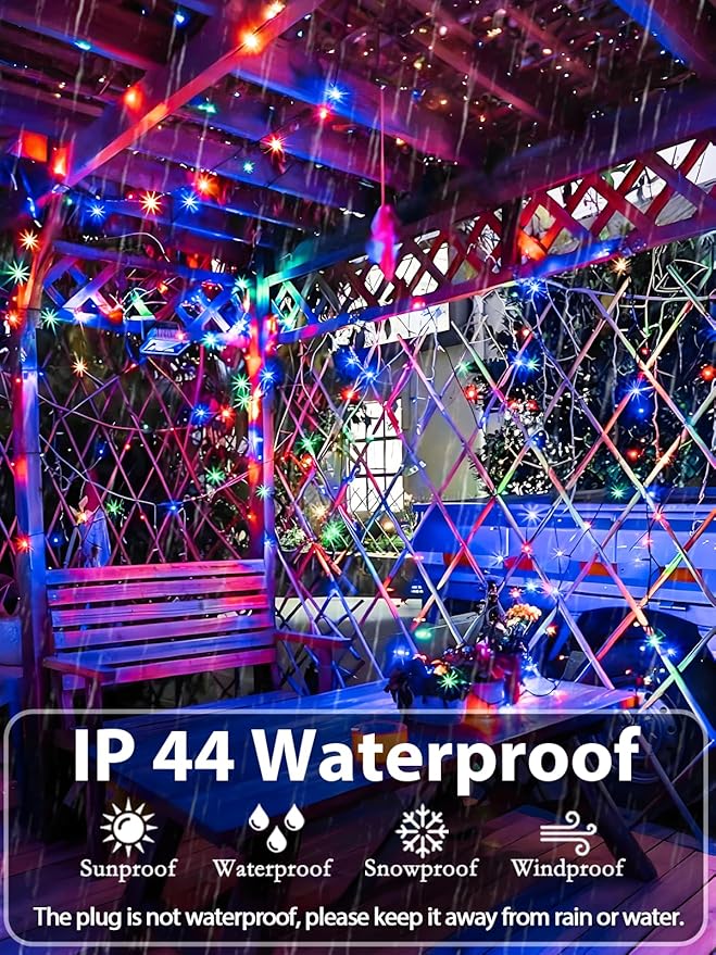 Upgraded 75.8 FT 200 LED Multicolored Christmas Lights Outdoor and Indoor - Image 4