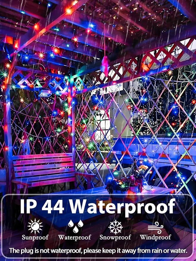 33 FT 100 LED Christmas Decoration Indoor Outdoor, Connetable Green Wire - Image 4