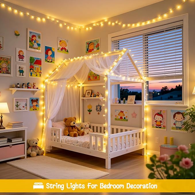 JMEXSUSS 33ft 100 LED Warm White String Lights - Image 4