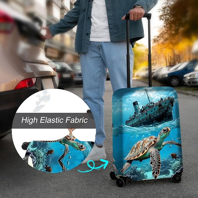 Luggage Cover Protector for 22-24 Inch Suitcases, TSA Approved Elastic Travel - Image 4