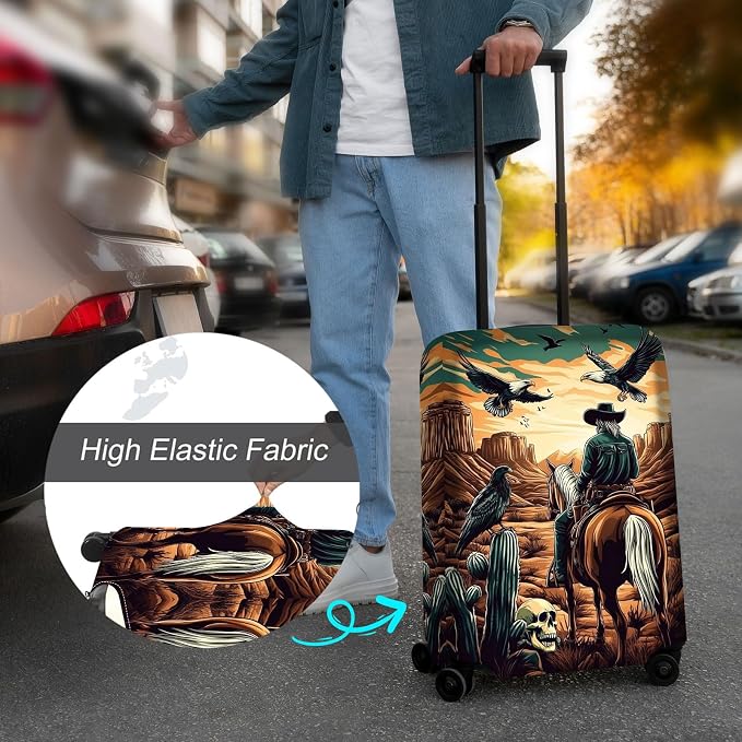 Luggage Cover Protector for 22-24 Inch Suitcases, TSA Approved Elastic Travel - Image 4